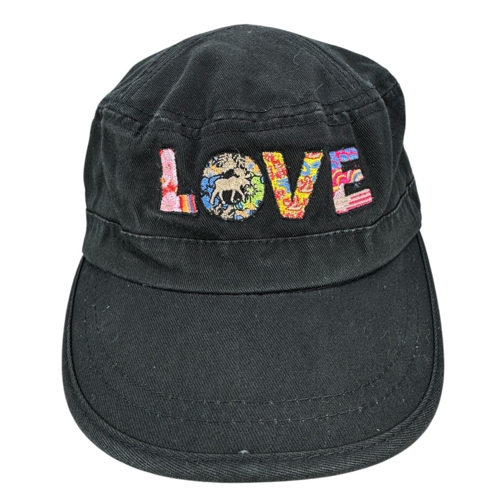 Yellowstone National Park LOVE Strapback Hat Cap Souvenir Y2K Black/Multicolor.